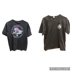 Panama City Beach Florida Salty Vibes Black Short Sleeve T shirt Sz L